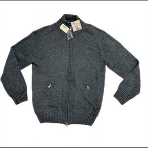 Daniel Cremieux Grey Cardi Zip Sweater, Medium NWT
